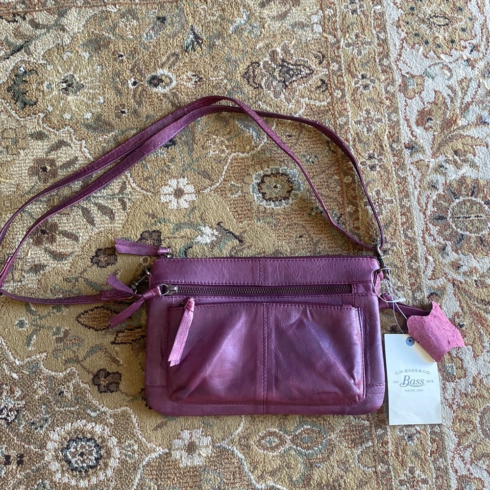 G. H. Bass Small Leather Crossbody Handbag/ Shoulder Bag